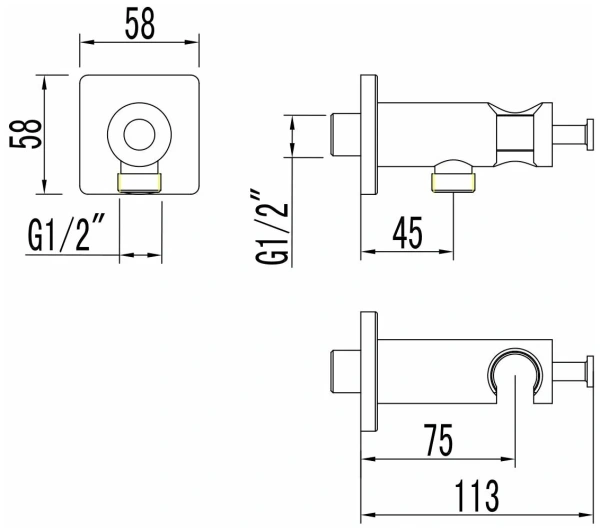 Подключение для душевого шланга Lemark (LM7885C)